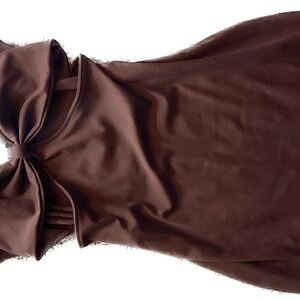 Chic Brown Midi Dress